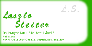 laszlo sleiter business card